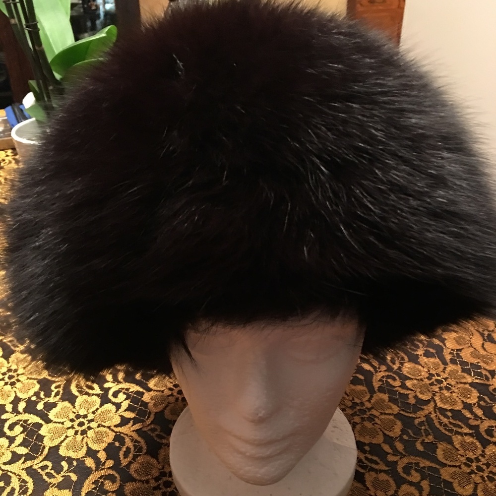 Dyed Blue Fox Hat by Don Anderson